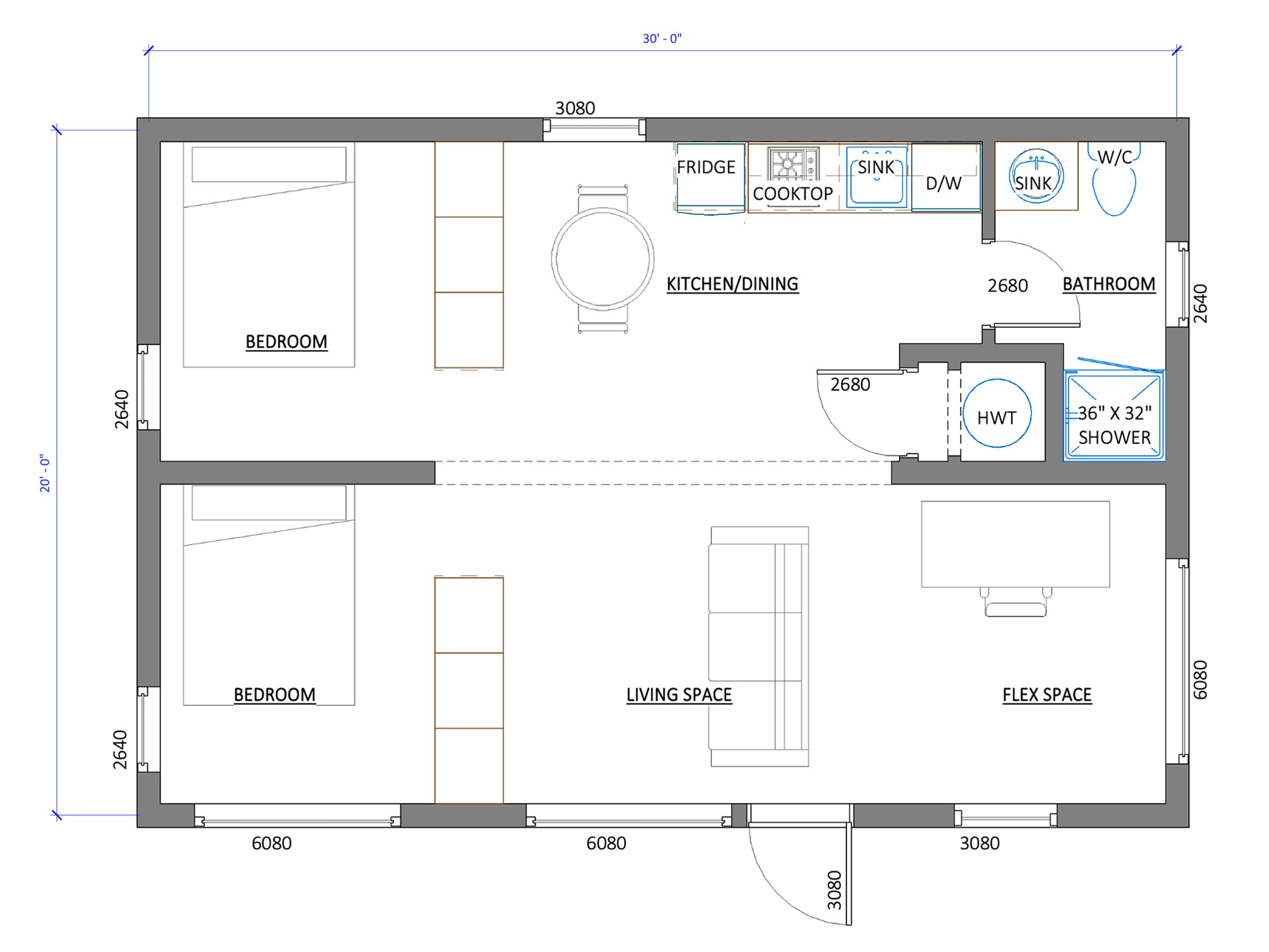 Hewing Haus Granville 6 - 600 Square Foot ADU Home